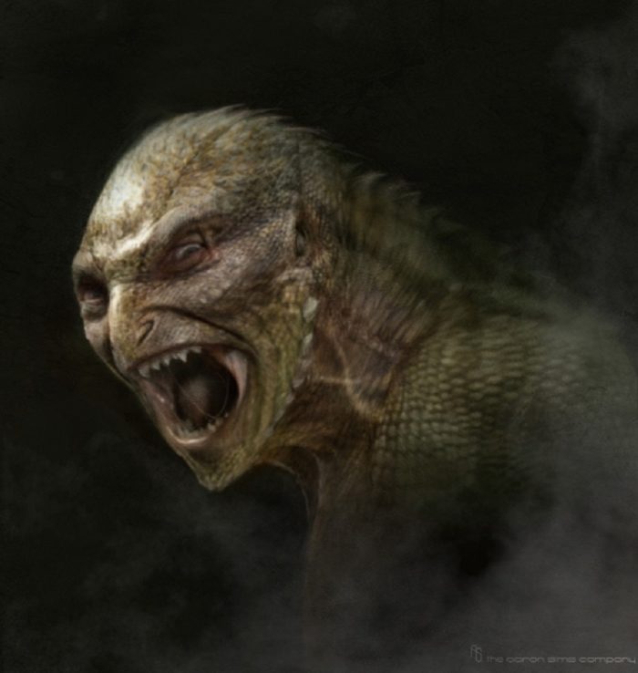 A depiction of a reptilian