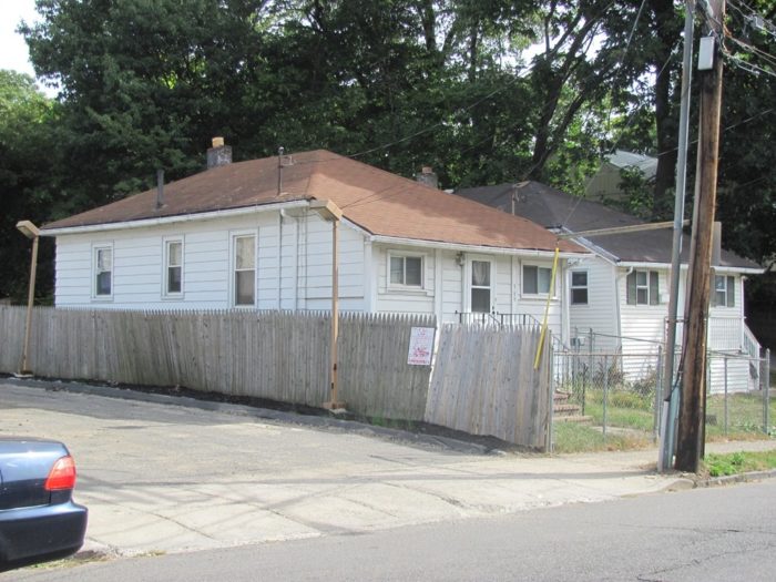 Side view of the house on Lindley Street