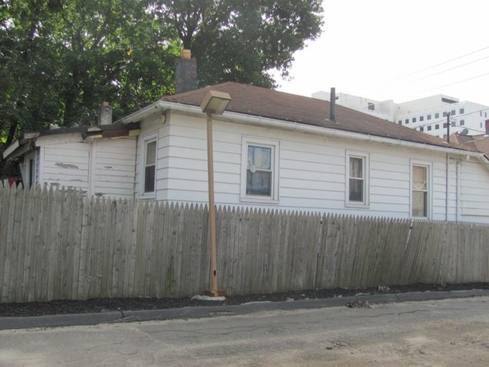 Side view of the house on Lindley Street