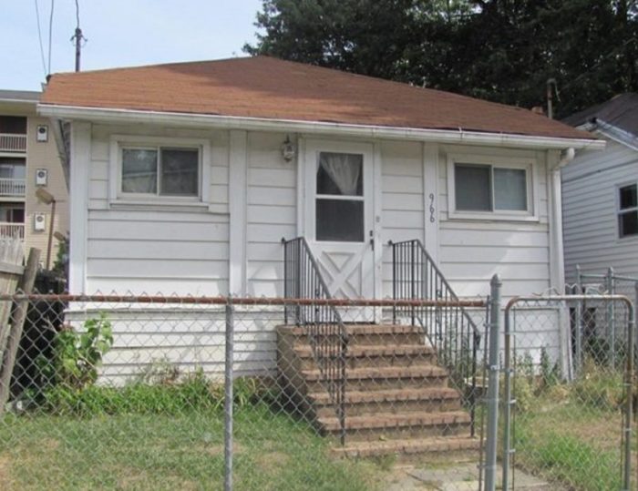 Close-up of the front of the Goodin house