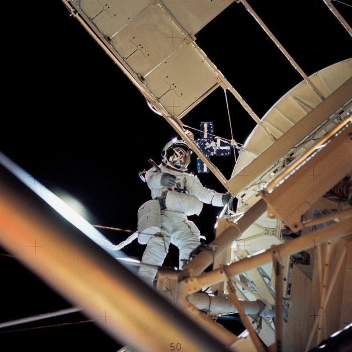 A spacewalk during the Skylab missions