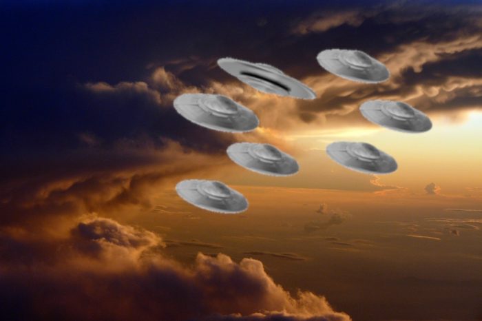 A UFO superimposed over a picture of Sri Lanka