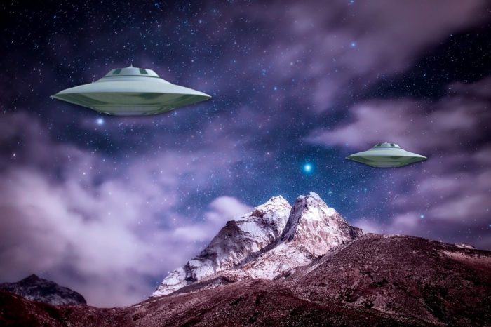 Superimposed UFO over the Himalayas