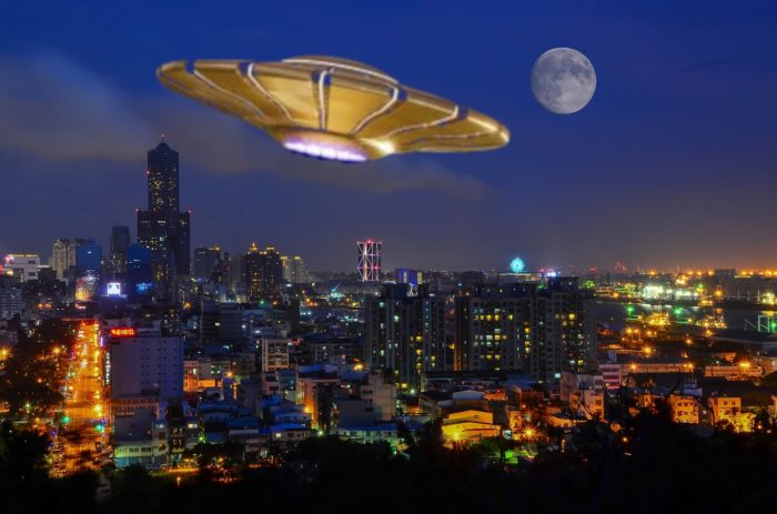 Superimposed UFO over Taiwan