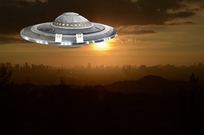 Superimposed UFO over Manila