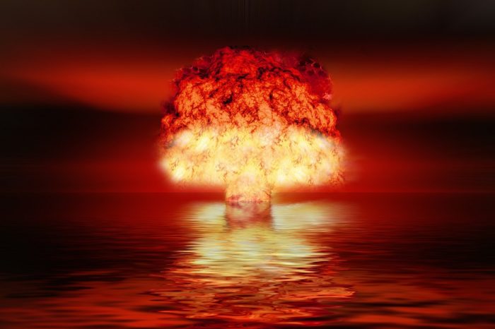 A depiction of a nuclear explosion