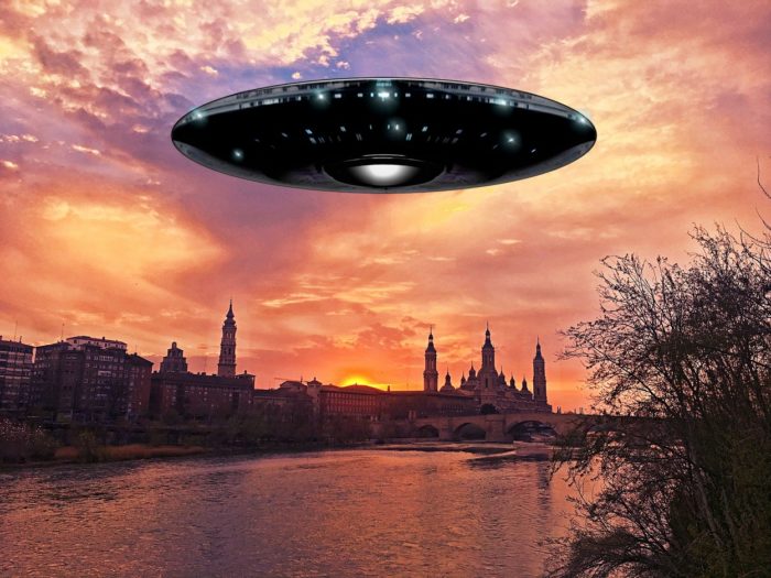 A superimposed UFO over Spain