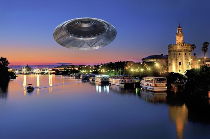 A depiction of a UFO in Spain 