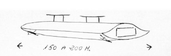 A sketch of the object seen by Adrian Sanchez