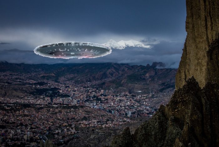 A depiction of a UFO