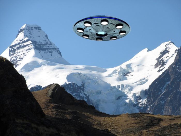 A depiction of a UFO