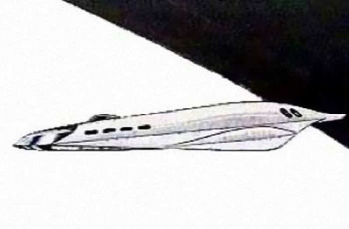 Sketch of the object witnessed by the Soviet cosmonaut