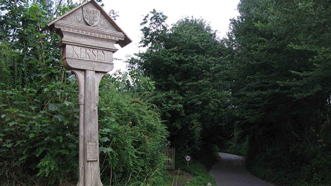 Village sign of Kersey