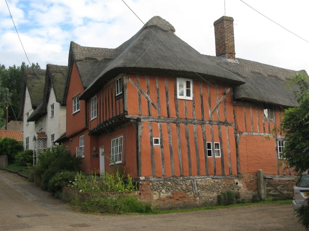 A depiction of many of the old buildings in Kersey