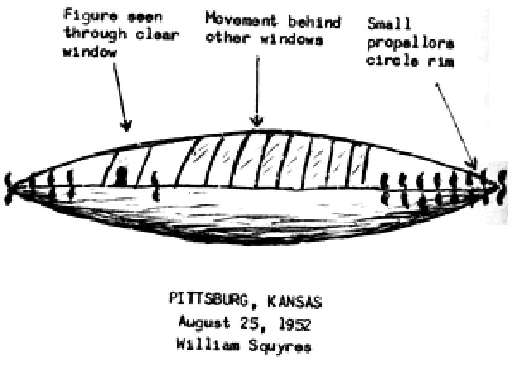 Sketch of a UFO as seen by the witness