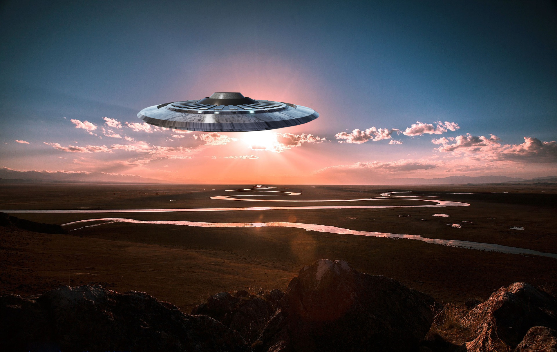 A depiction of a UFO