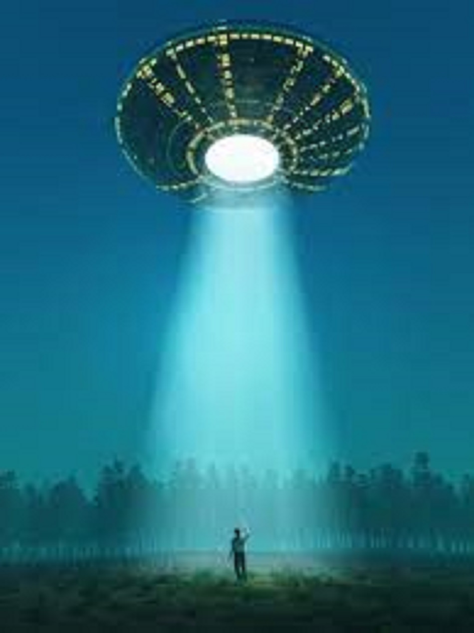 A depiction of alien abduction