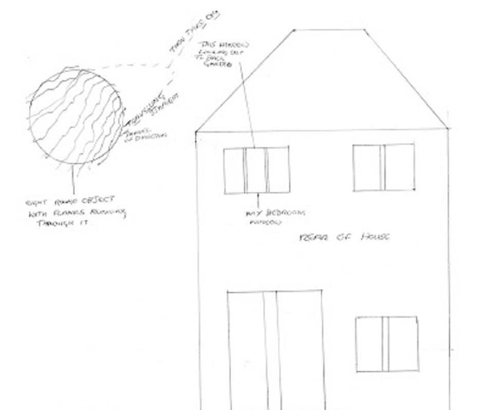 Sketch of what the witness saw