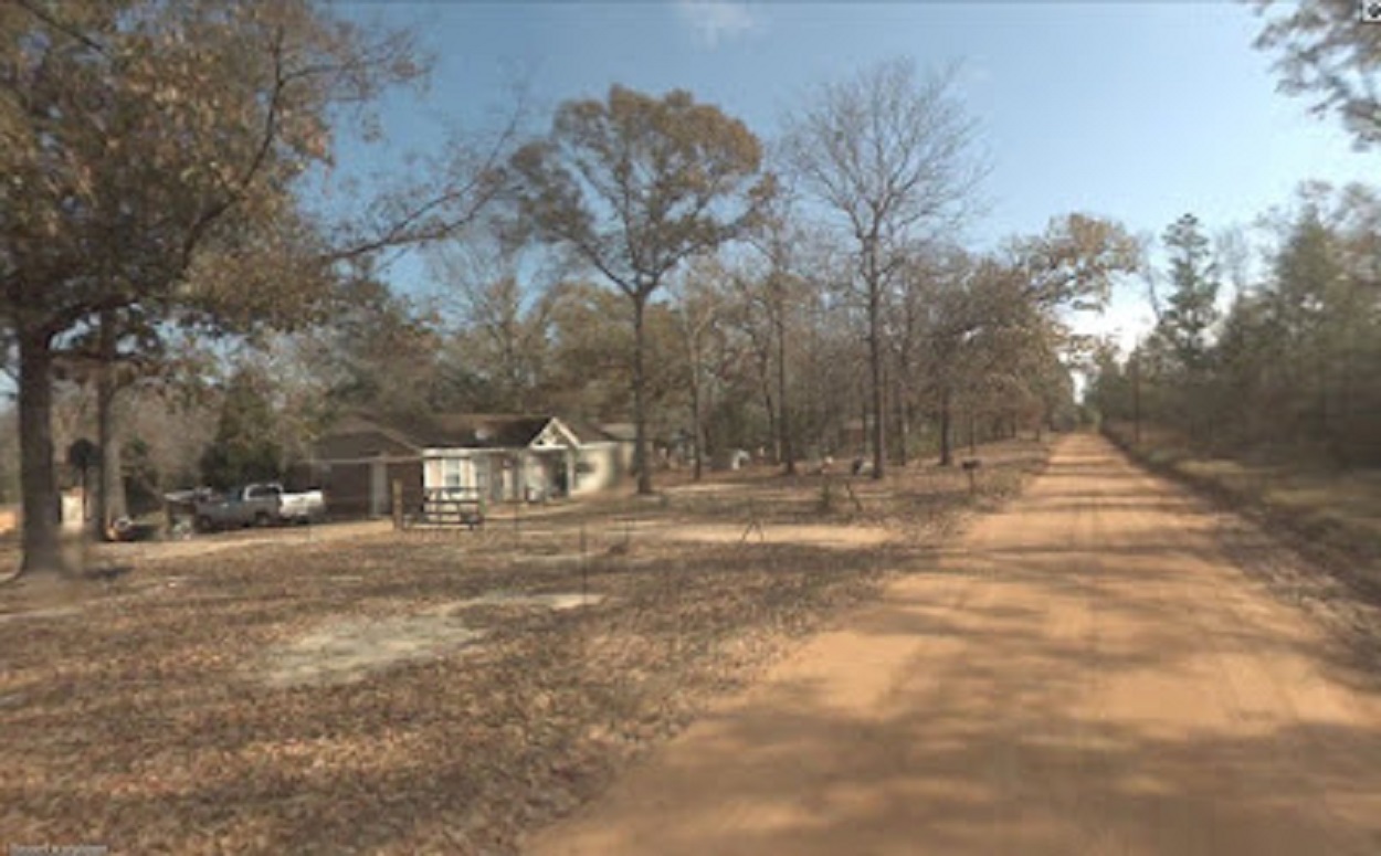 The road where Linda witnessed the UFO