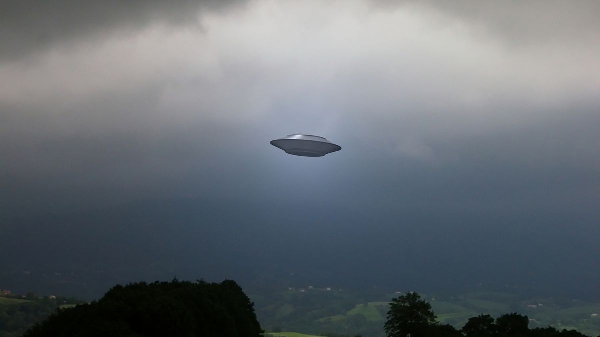 A depiction of a UFO