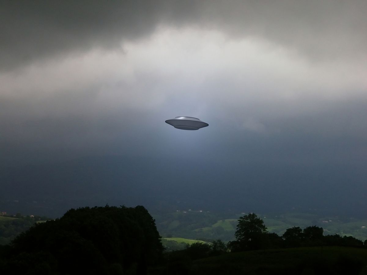 A depiction of a UFO