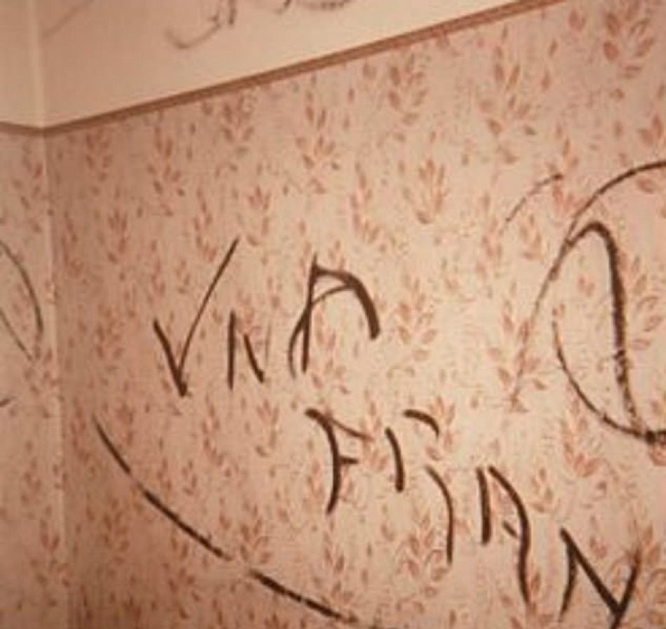 Alleged writing left by "Donald" on the wall