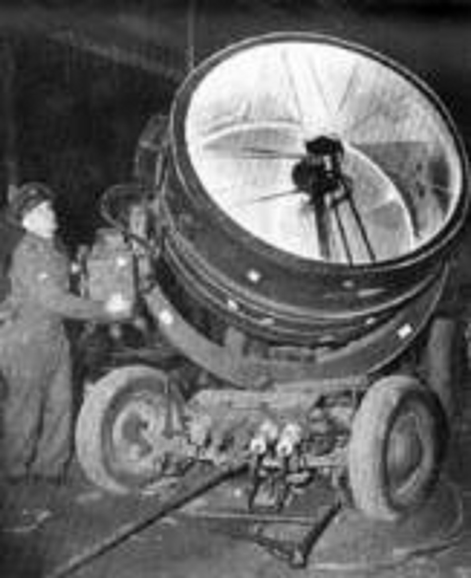 The searchlight used to spot the UFO