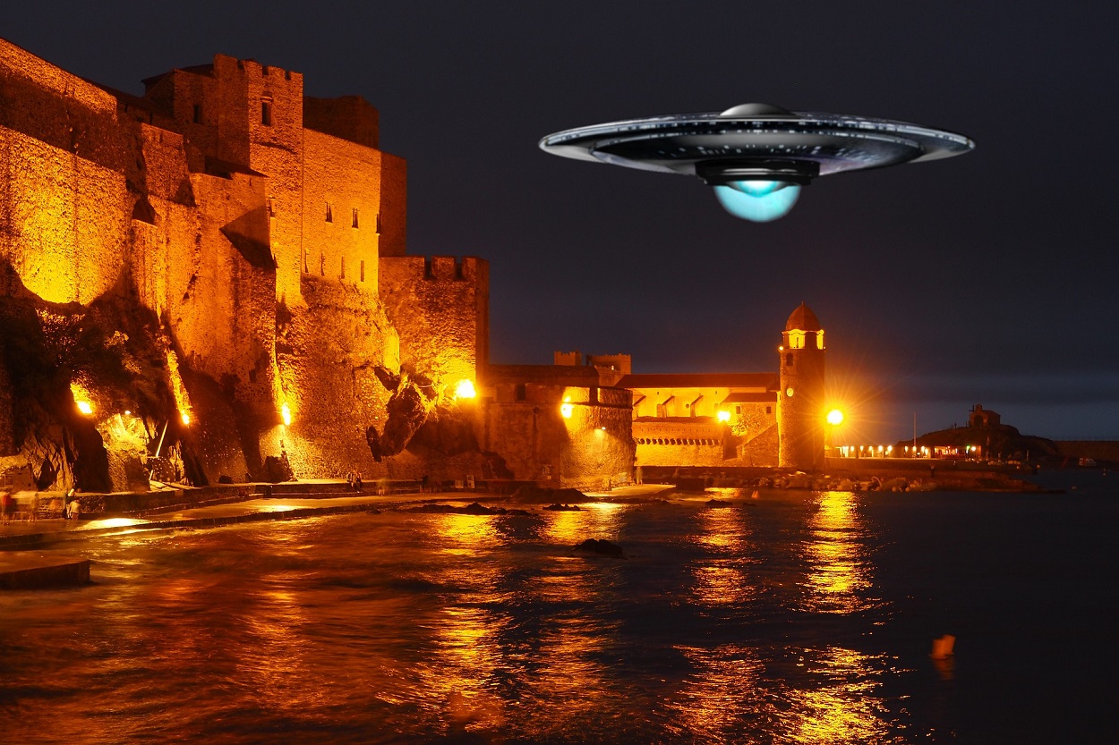 A depiction of a UFO