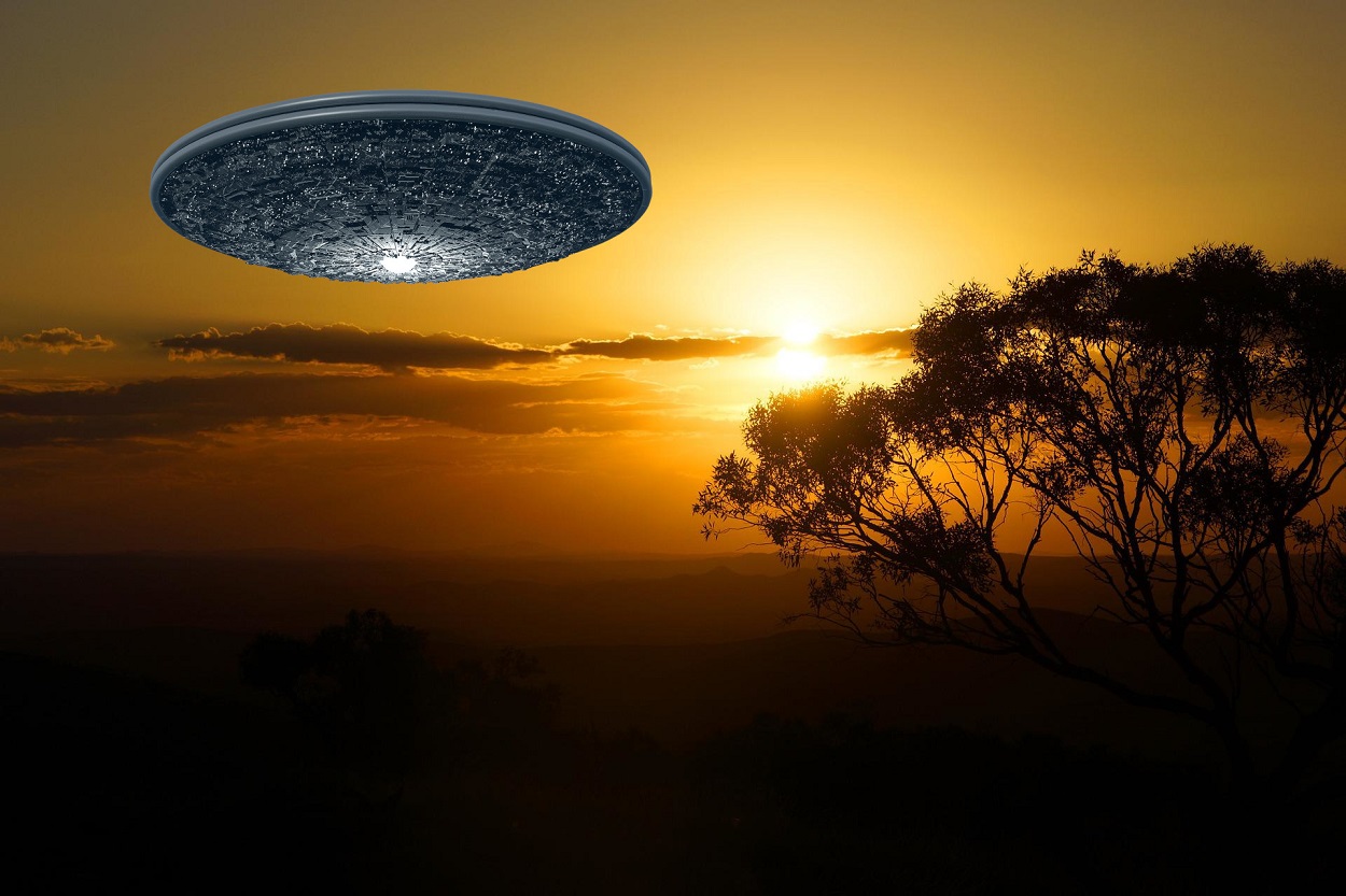 A depiction of a UFO