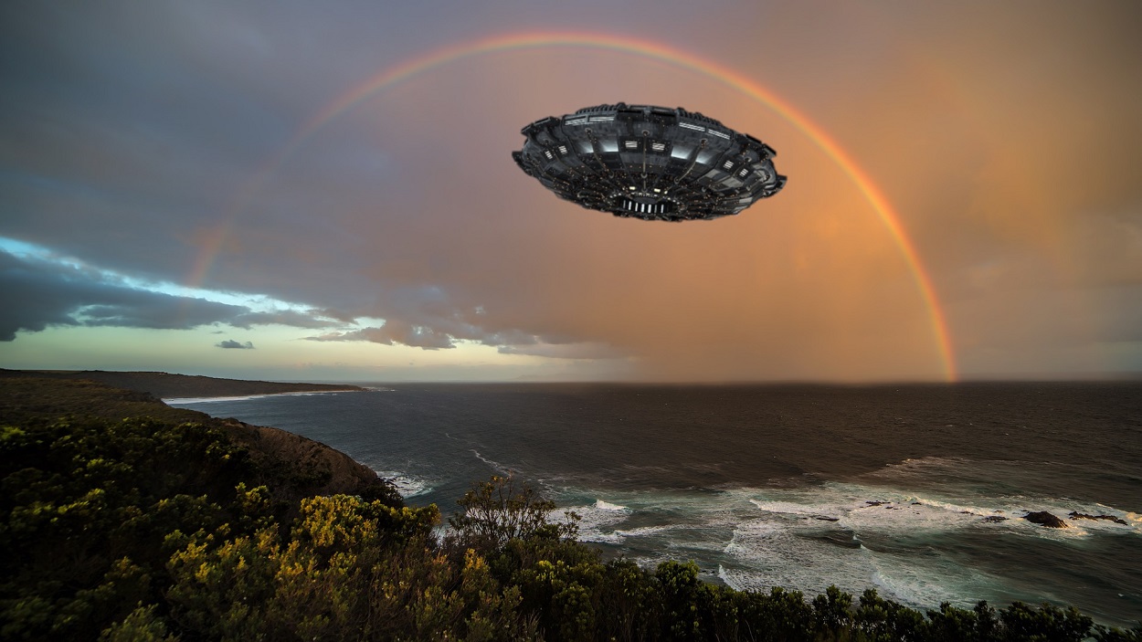 A depiction of a UFO