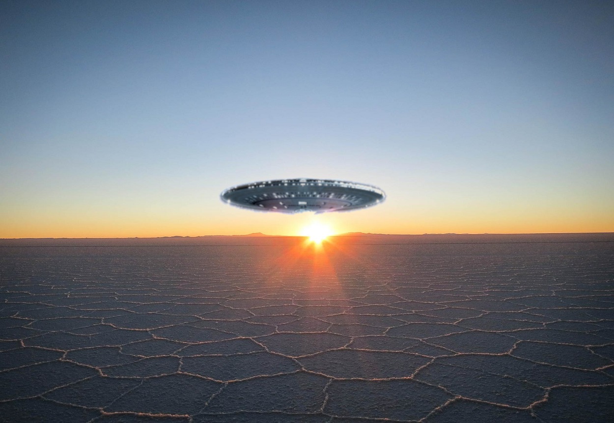 A UFO over the Atacama Desert