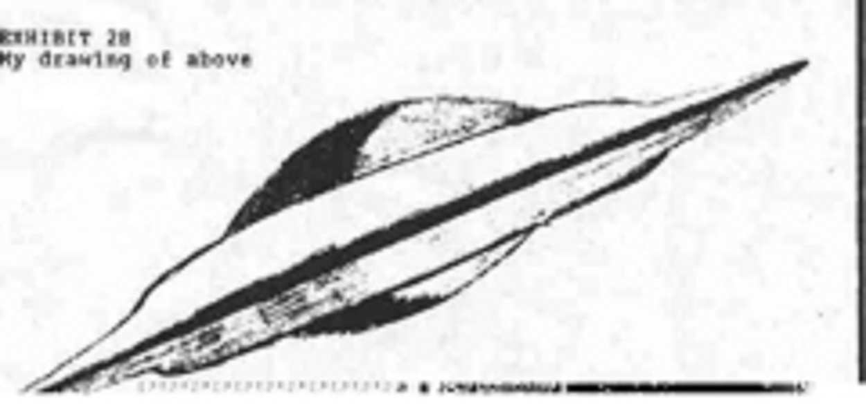 Sketch by one of the witnesses of the Trindade UFO