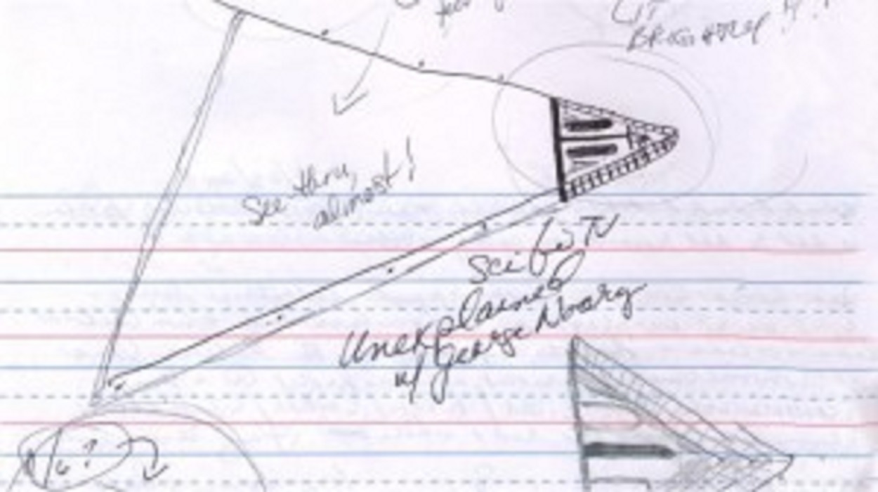 Sketch of the object by the witness