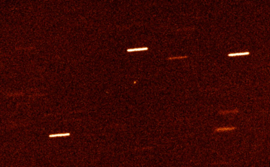 The red dot is Oumuamua as seen from the William Herschel Telescope 