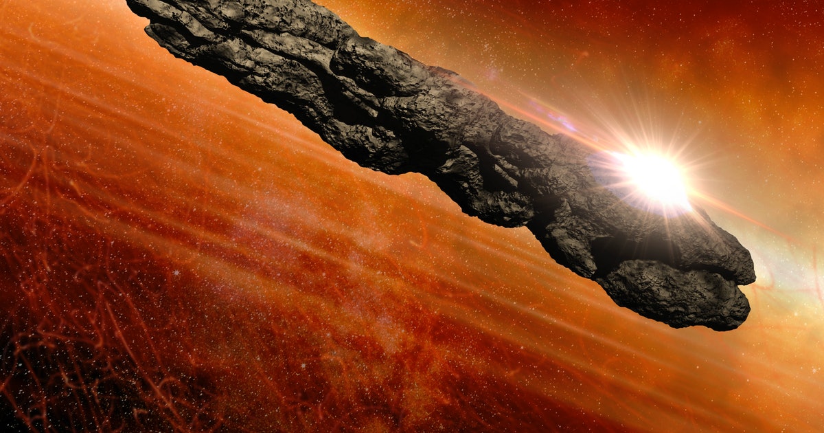 Artist's depiction of Oumuamua