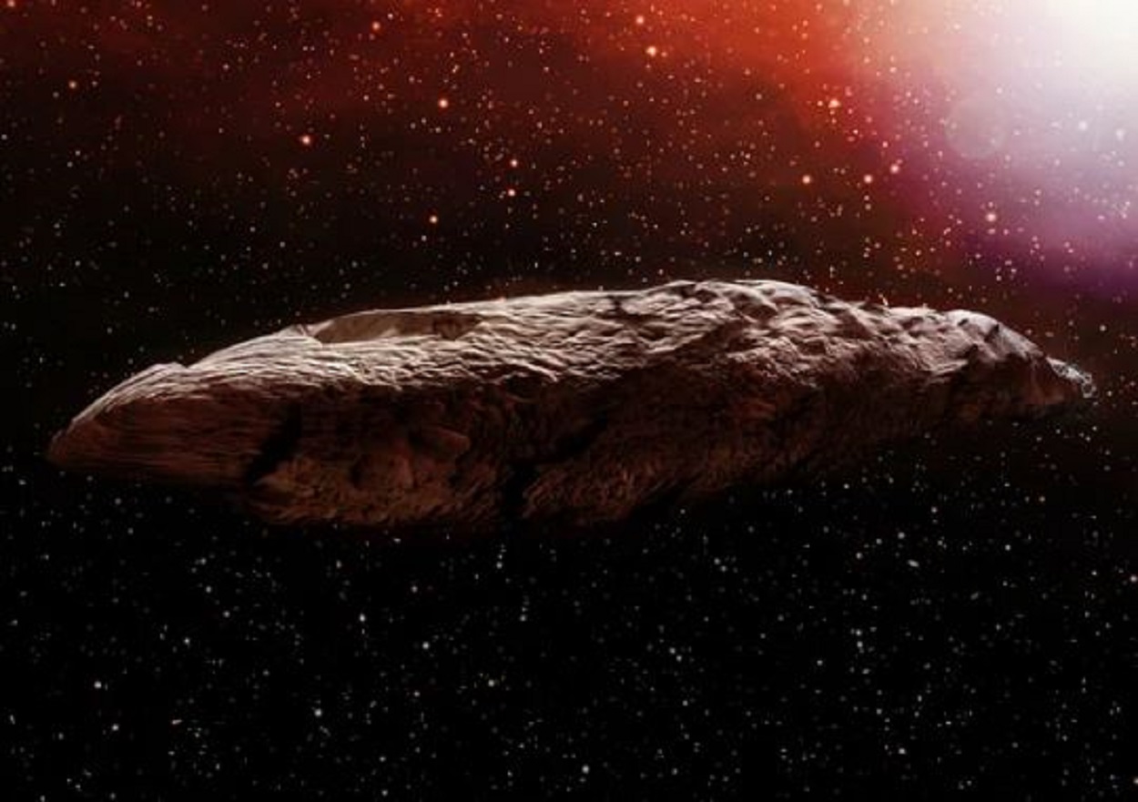 Artist's depiction of Oumuamua 