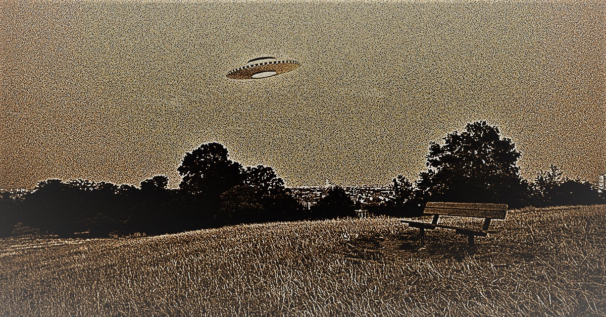 A depiction of a UFO