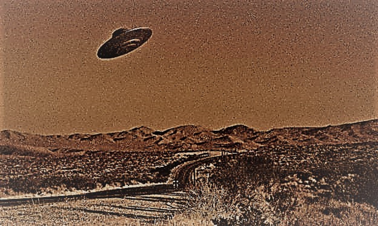 A picture of an alleged UFO