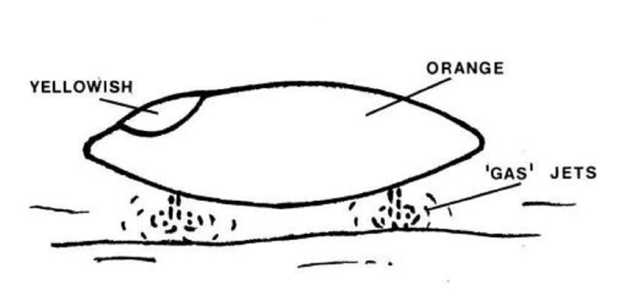 Sketch of the UFO Joyce Bowels witnessed 