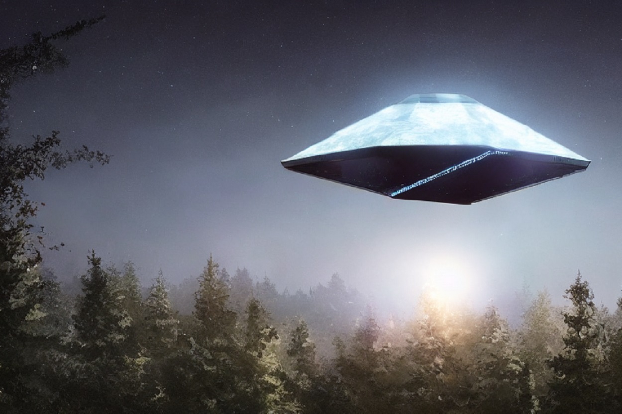 A depiction of a UFO 